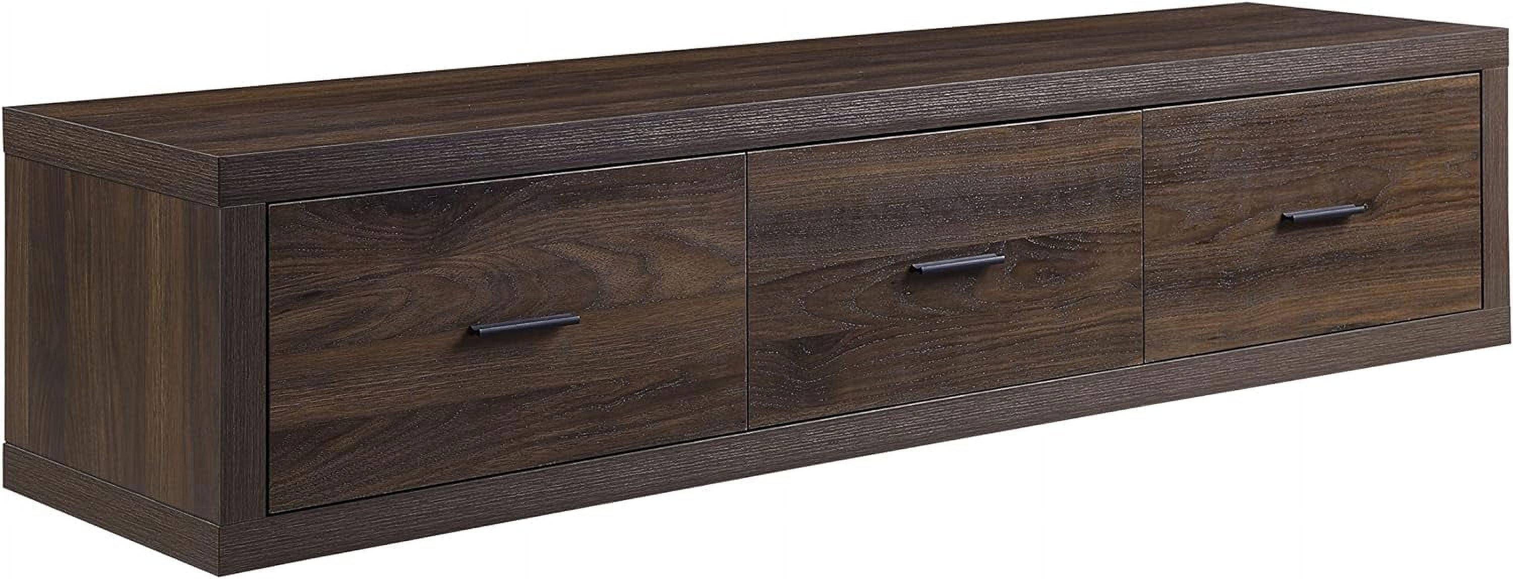 Harel 62'' Walnut Finish Media Console with Storage Cabinet