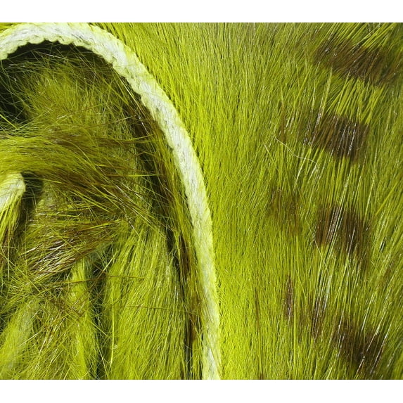 Hareline Brown Barred Rabbit Strips Olive