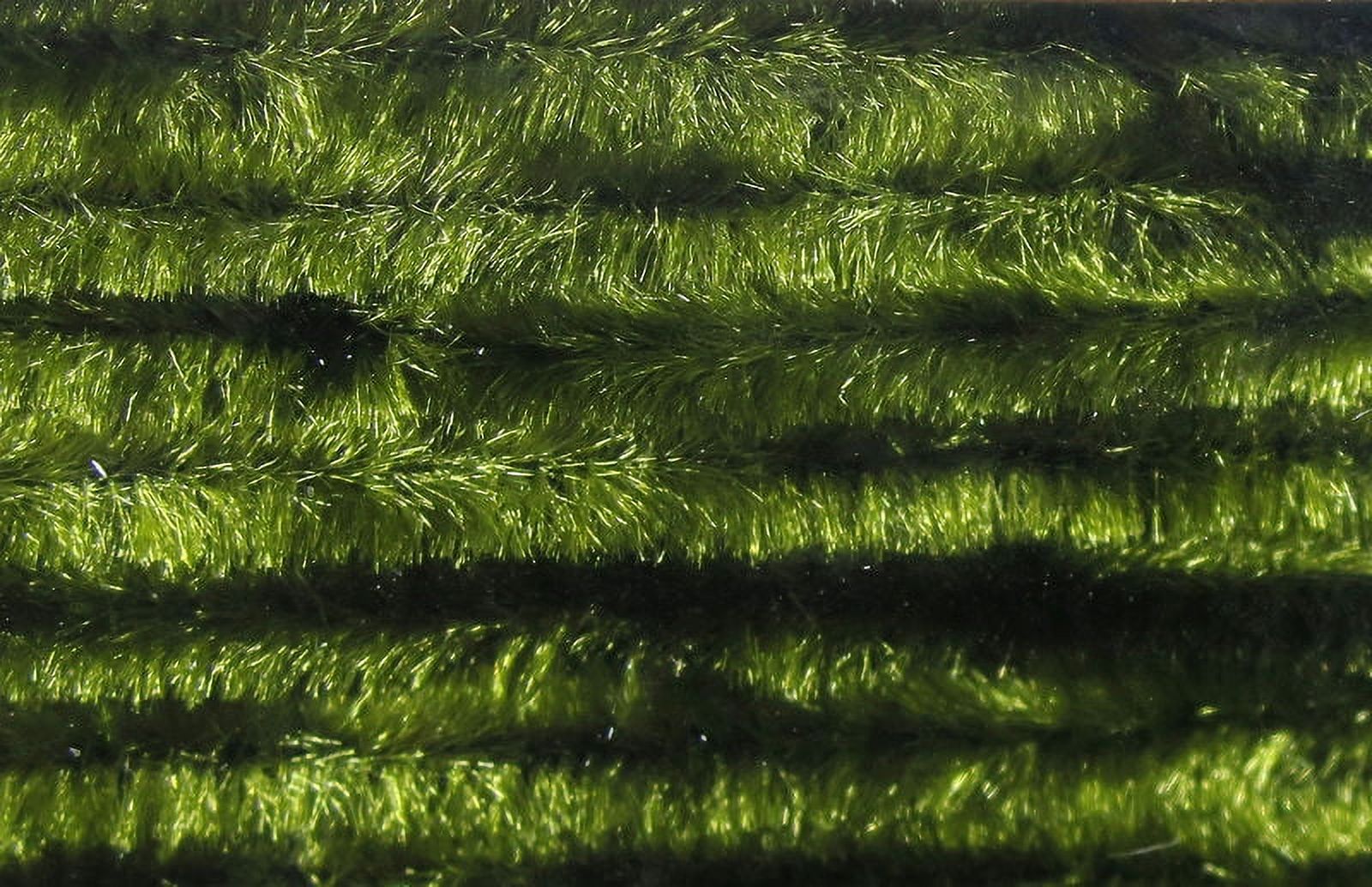 Hareline Medium Chenille - Carded Light Olive For Fly Tying (Streamers & Nymphs)