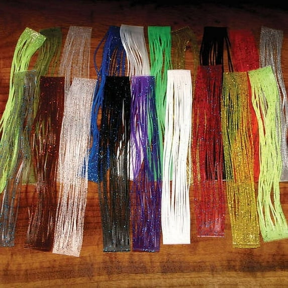 Hareline Dubbin Crazy Legs Green Silicone Fly Tying Materials - 5 Skirts Per Pack