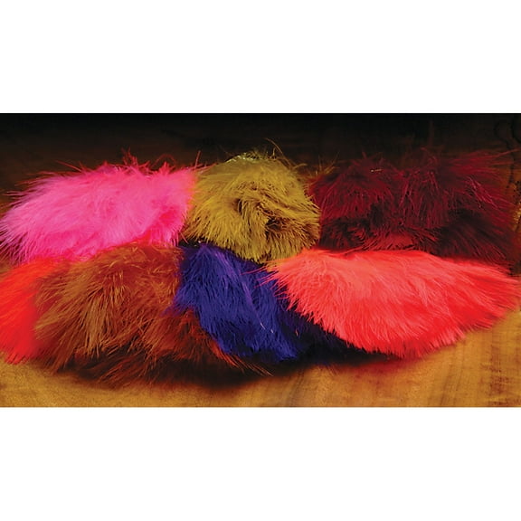 Hareline Marabou Strung Blood Quills Fly Tying Materials - Chartreuse