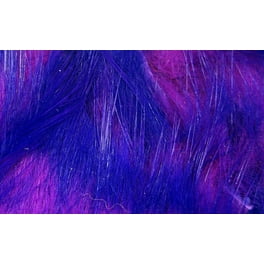 Hareline Crosscut Rabbit Strips Bright Purple - 1/8 Inch Wide, 4 Strips Per Pack, For Fly Tying, Natural Skin, Bunny Hackle