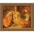 thumbnail image 1 of Harem 23x20 Gold Ornate Wood Framed Canvas Art by Chasseriau, Theodore, 1 of 2