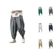 thumbnail image 1 of Harem Pants Men 2026 Casual Drop Crotch Wide Leg Drawstring Baggy Hippie Pants Trousers, 1 of 4