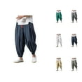 thumbnail image 1 of Harem Pants Men 2026 Casual Drop Crotch Wide Leg Drawstring Baggy Hippie Pants Trousers, 1 of 4