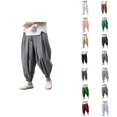 thumbnail image 1 of Harem Pants for Men Elastic Waist Drawstring Loose Baggy Cropped Casual Pants Streetwear Trousers, 1 of 1
