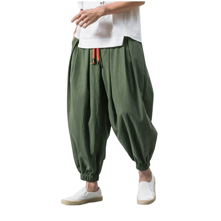 Wiaofellas New Design Drawstring Harem Pants Men's Baggy Jogging