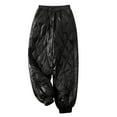 thumbnail image 1 of Harem Pants for Women Warm Straight Leg Casual Loose Fit Elastic High Waist Sweatpant Palazzo Trouser Work Casual Trousers Warmth Jacket Cotton Pants, 1 of 8