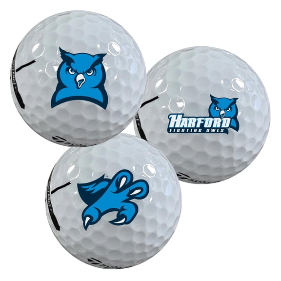 Harford Community College Fighting Owls Logo Edition Officially Licensed NCAA Taylormade Distance+ Golf Balls 12-Pack (Dozen)