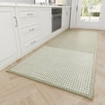 thumbnail image 1 of Hargiis Kitchen Mat, Rubber Non-Skid Kitchen Rugs Washable, Absorbent Runner Mat for Floor, Machine Washable Standing Mats for in Front of Sink, Door, Laundry, Entrance, Home (Flaxen, 47"×17") C95, 1 of 3