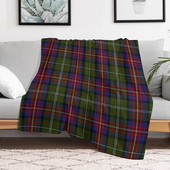 Hargis Clan Tartan Plaid Blanket 50"x60" Anti-Pilling Flannel Throw Blanket Lightweight Soft Fleece,All-Season Couch And Bed Blanket for Home Travel Made in the USA