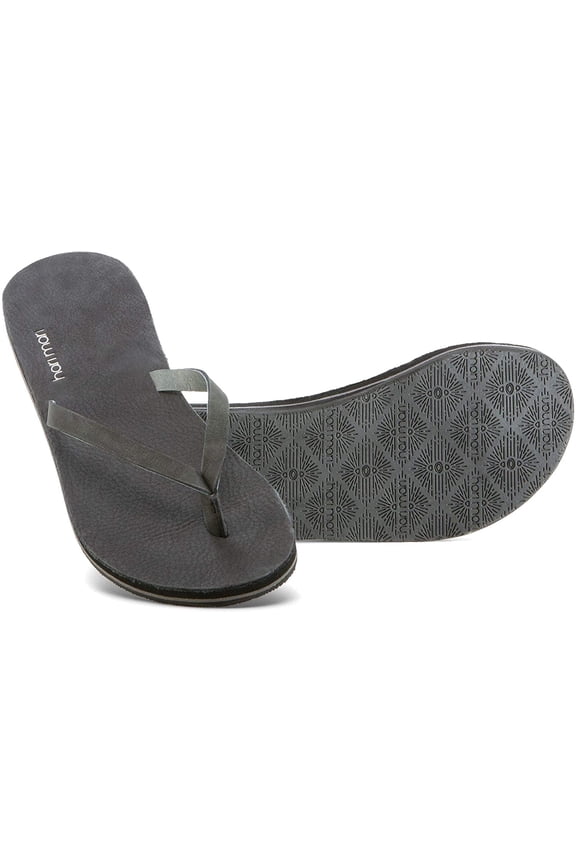 Women's Meadows Pewter Size 6 Memory Foam and Arch Support Flip Flops