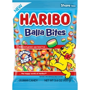 Haribo Balla Bites Chewy Soft Gummi Candy, 3.6 oz