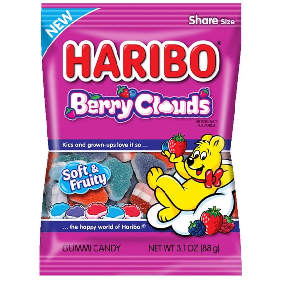 Haribo Berry Clouds 3.1oz Gummi Candy