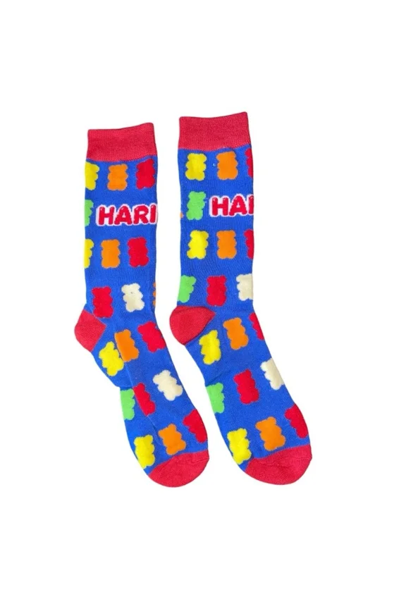 Haribo Candy Adult Unisex Novelty Crew Socks Size 6-13