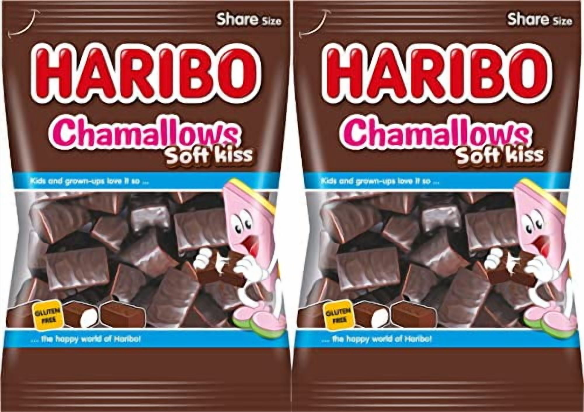Haribo Chamallows Soft Kiss Chocolate Gummy Candy 2-Pack (2 x 200g