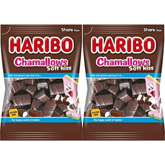 Haribo Chamallows Soft Kiss Chocolate Gummy Candy 2-Pack (2 x 200g)