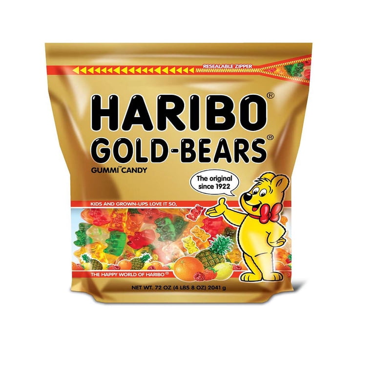 HARIBO, Gummi Candy, 72 Ounce, Fruity Chewy Gold-Bears - Walmart.com