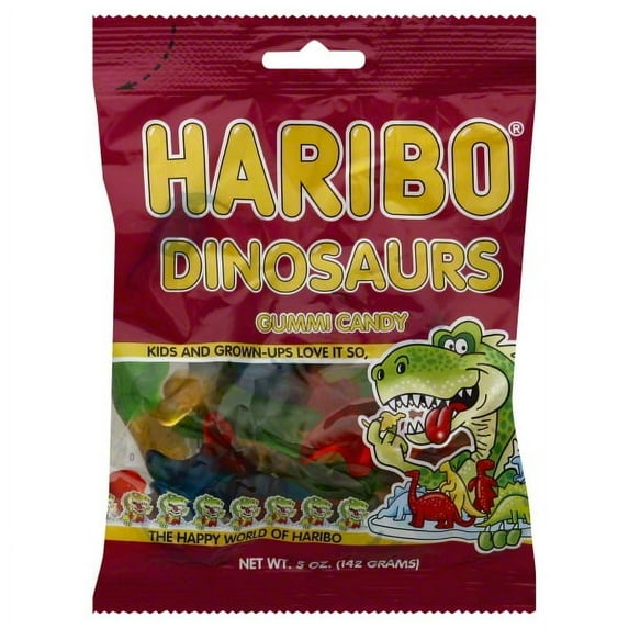 Haribo Dinosaurs Gummy Candy, 5.29 oz., 12 Count