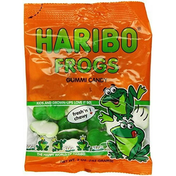 Haribo Frogs 5 Oz Per Bag (4 Bags 20 Total Oz)