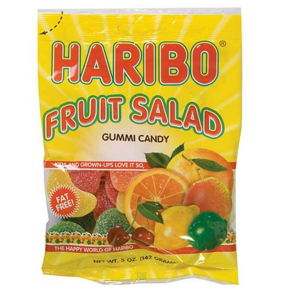 Haribo Fruit Salad Gummi Candy 5 oz Bags - Pack of 3