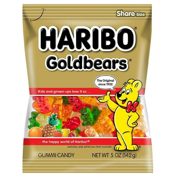 Haribo Gold Bears Gummi Candy 5.0oz (Pack of 2)