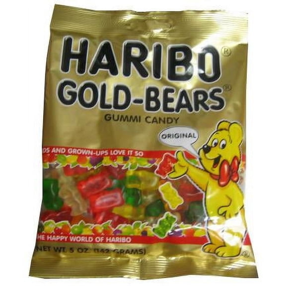 Haribo Gold Bears Gummi Candy, 5oz (142g)