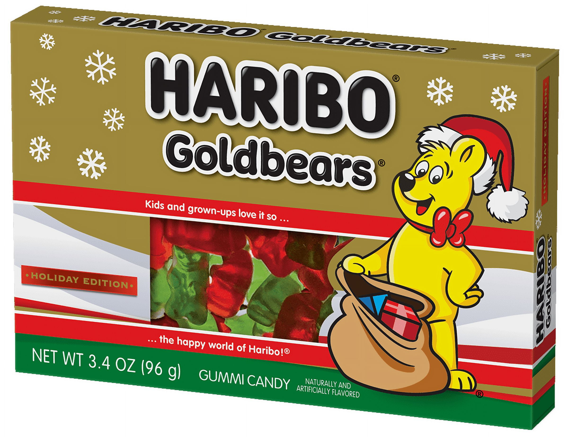 Haribo Goldbears Gummi Candy Christmas Theater Box, 3.4 Oz - Walmart.com