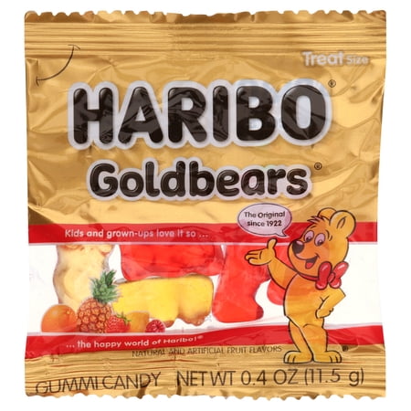 Haribo Goldbears Gummi Candy, Mini Bags, (0.4 oz) - Individually Wrapped Candy (2 LB)