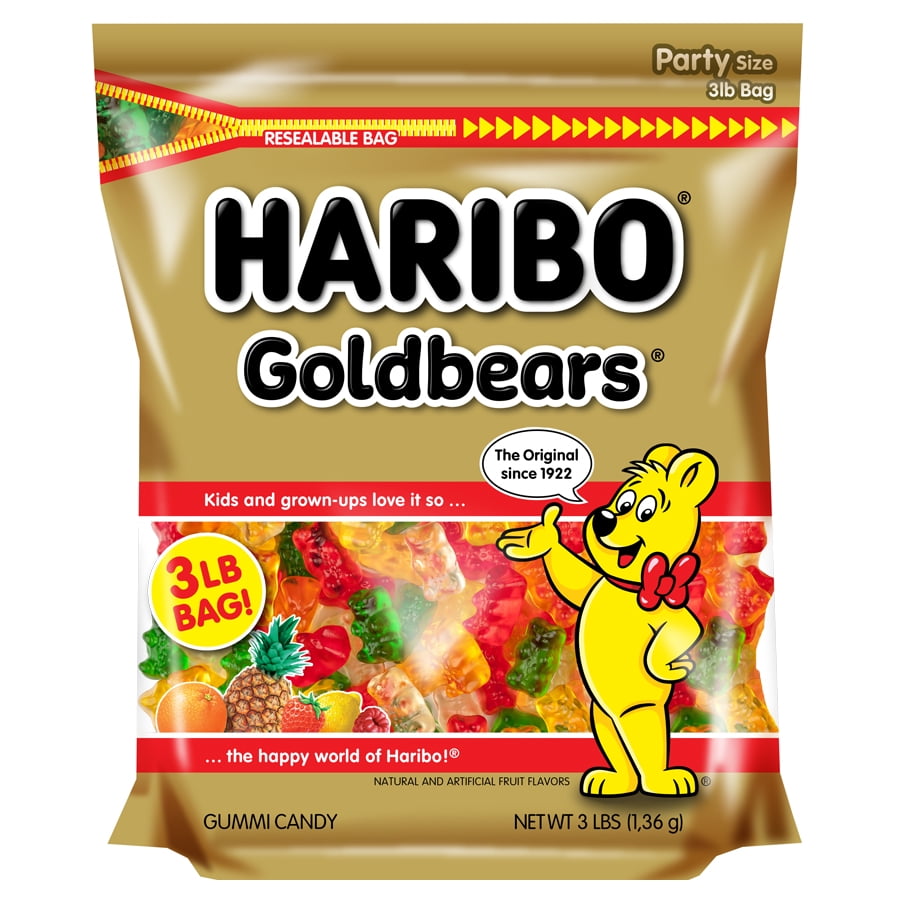 Haribo Goldbears Original Gummy Bears Bag, 3 lb XL Bag