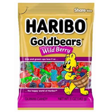 Haribo Goldbears Wild Berry Gummi Candy Share Size 5 oz
