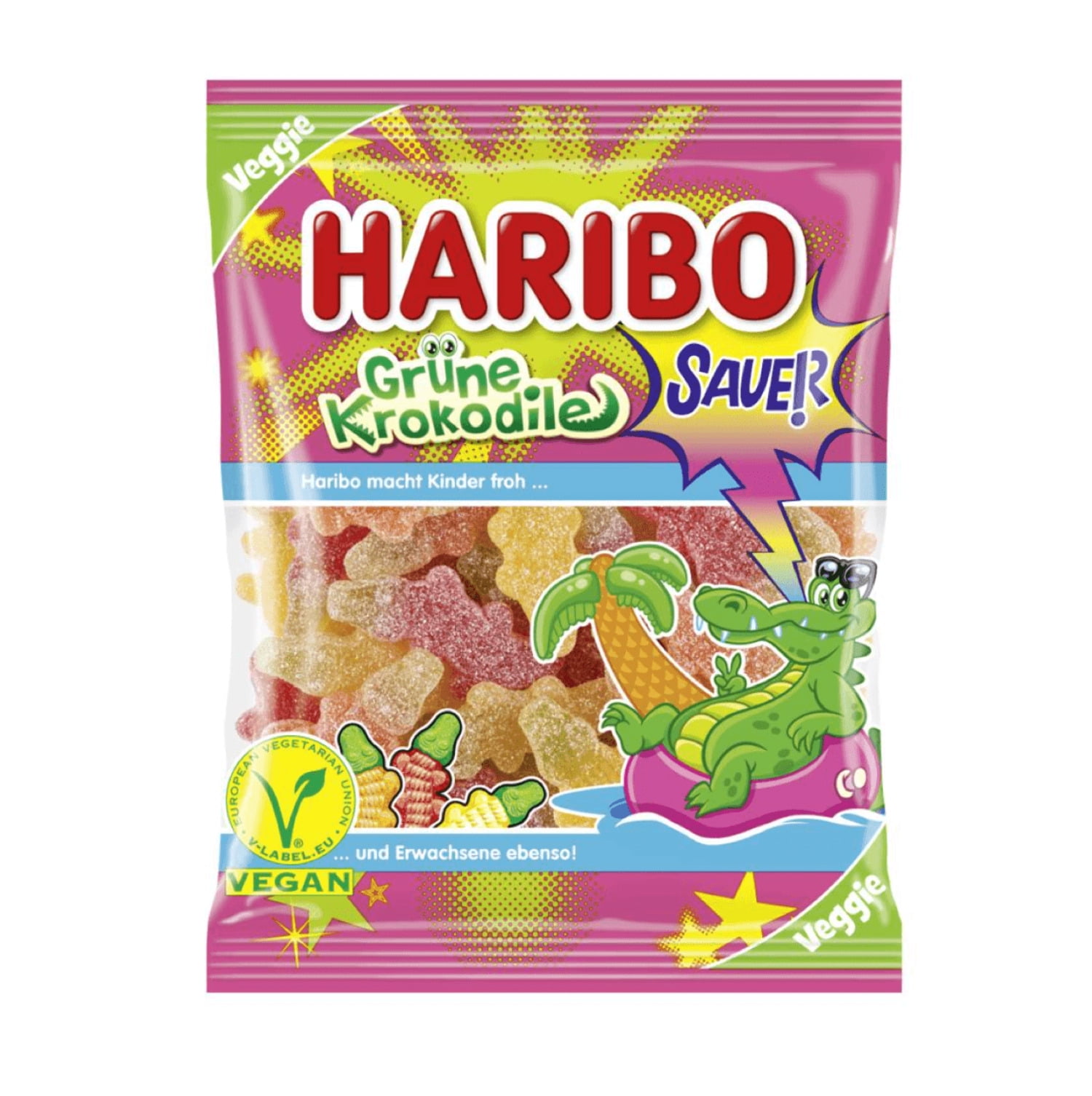 Haribo Green Crocodiles Sour (Grüne Krokodile Sauer)