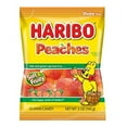 thumbnail image 1 of Haribo Peaches Gummy Candy – 12 Count Pack – 5 oz Bags Each – Soft & Fruity Peach Flavored Gummies Bulk Family Share Size, 1 of 3