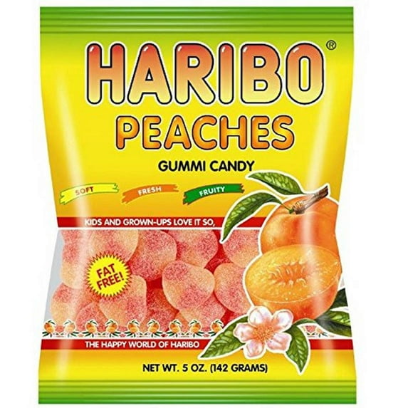 Haribo Gummi Peaches, 5 oz