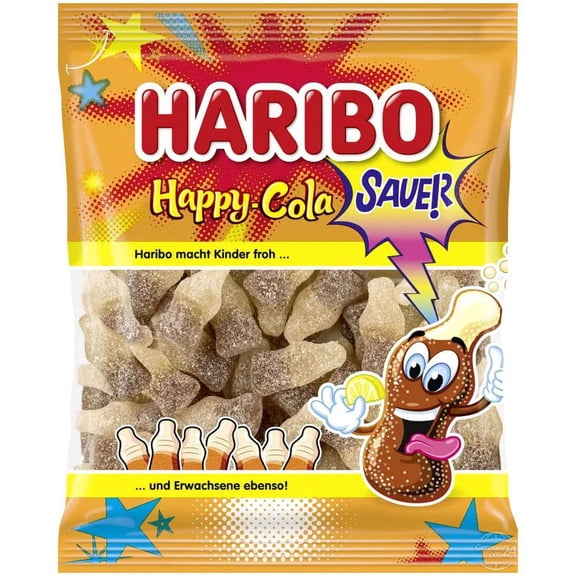 Haribo Happy-Cola Sauer (Sour) Gummy Candy 175g- 2-Pack