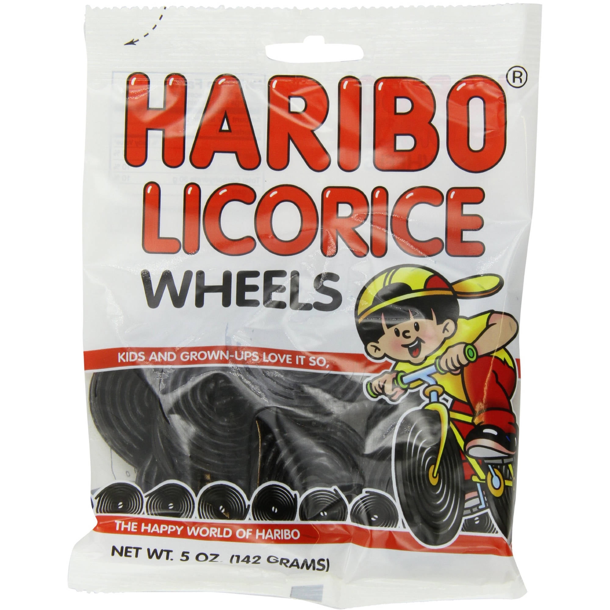 Haribo Licorice Wheels Gummi Candy, 12 C
