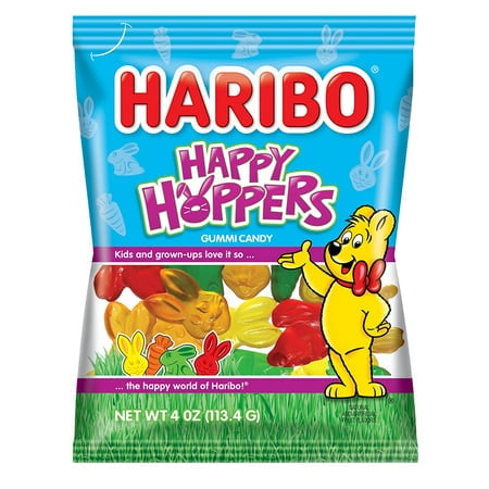 Haribo Happy Hoppers Gummy Candy, 4 oz bag