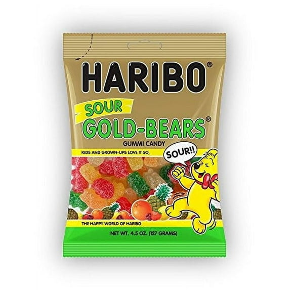 Haribo Sour Gold Bears Gummi Candy, 4.5 Oz