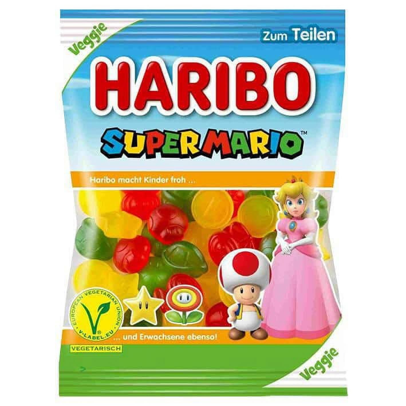 Haribo Super Mario Veggie (Vegetarian) Gummy Candy 175g