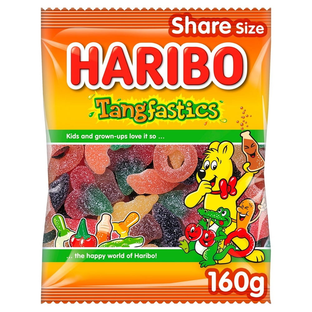 Haribo Tangfastics Sweet and Sour Gummy Candy 160g (Pack of 12)