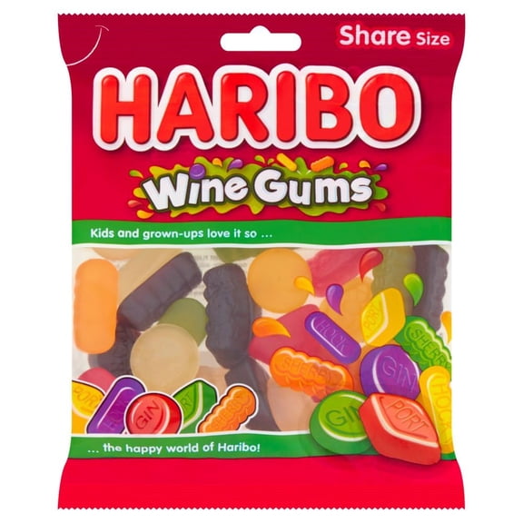 Haribo Wine Gums Pouch 160g (Pack of 2)