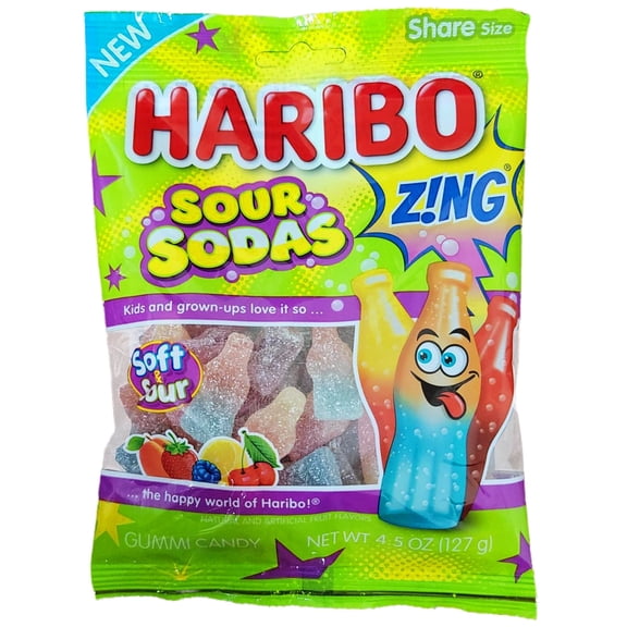 Haribo Zing Sour Sodas 4.5 oz