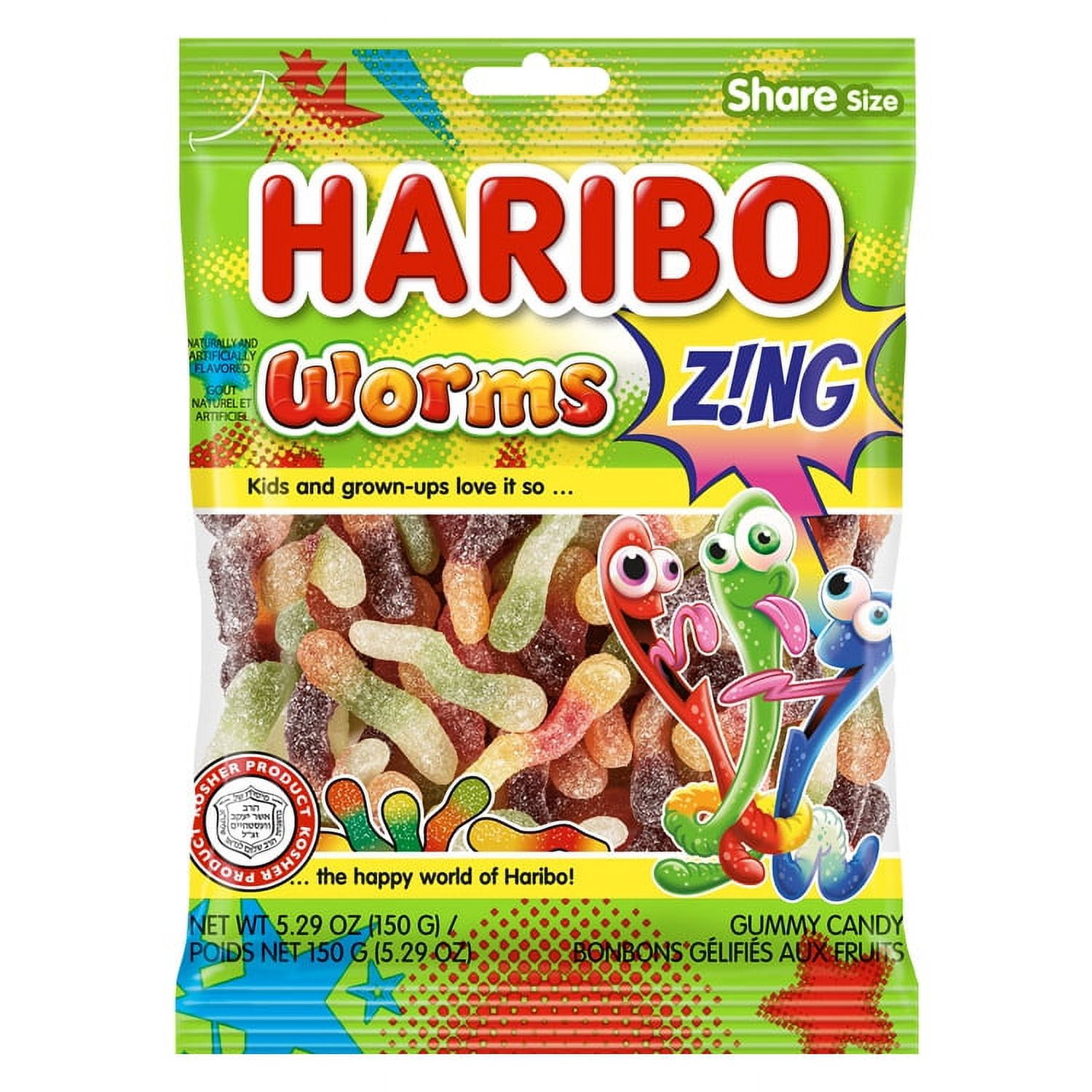 Haribo sour Worms Zing - Walmart.com