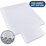 Harigal Office Chair Mat for Carpet, 36" x 48" Clear Desk Chair Mat Pad, Thick PVC Vinyl Plastic Floor Mats for Rolling Computer Chair on Carpet, Anti-Slip Offi