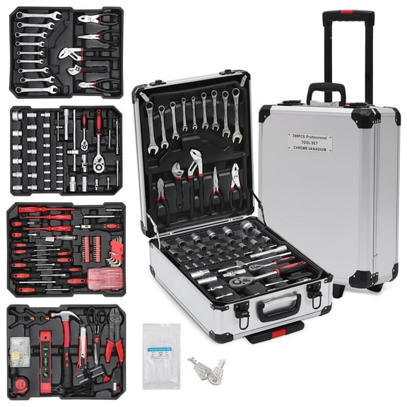 TOPHDY 325-Piece Home Tool Kit, Multi-Purpose Tool Set with Toolbox ...