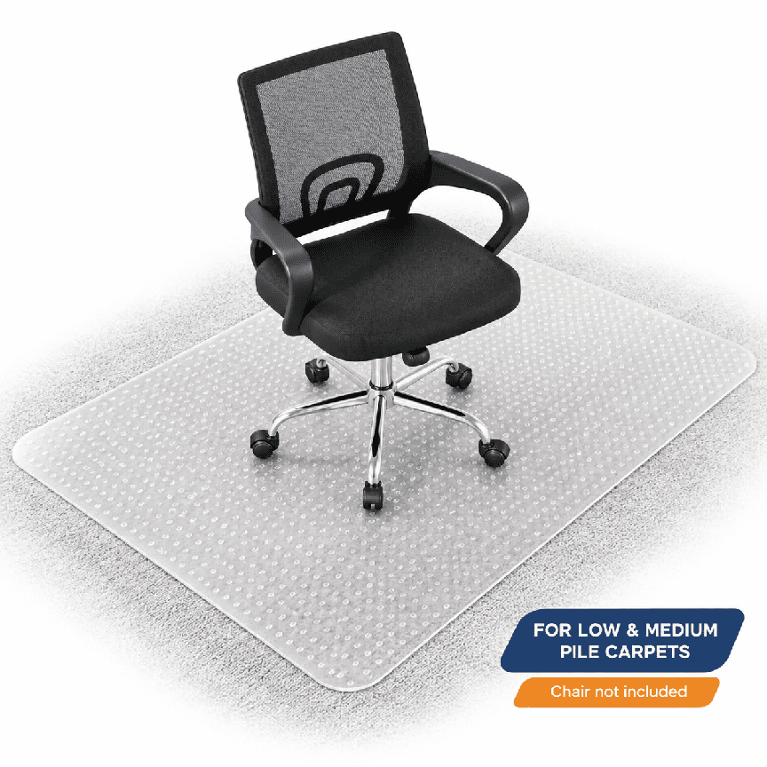 Furnibear Office Chair Mat for Carpet Floors, 36x48 Heavy Duty Computer Chair Mat for Rolling Work, Clear