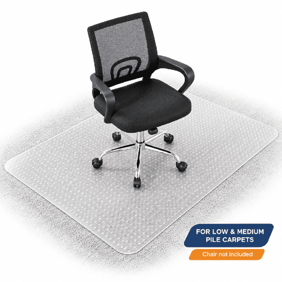 Furnibear Office Chair Mat for Carpet Floors, 36x48 Heavy Duty Computer Chair Mat for Rolling Work, Clear