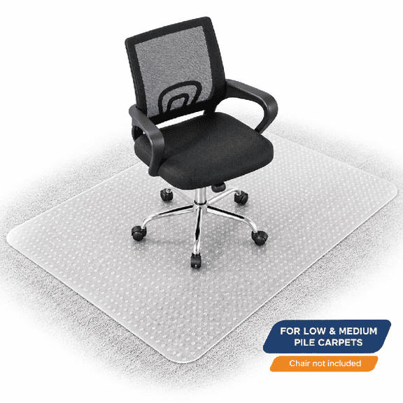 Furnibear Office Chair Mat for Carpet Floors, 36x48 Heavy Duty Computer Chair Mat for Rolling Work, Clear