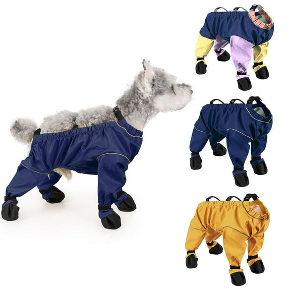 Harikaji Anti-Slip Dog Shoes with Suspenders, Dog Boots for Outdoor Activities, Dog Pants with Suspenders, Waterproof Adjustable Dog Walking Shoes, Pet Footwear for Hiking Blue XL