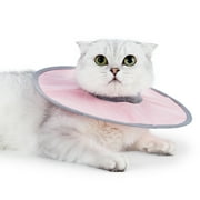 Harikaji Cat Recovery Collar, Cat Cones After Surgery, Adjustable Cat E Collar, Surgery Recovery Collars for Kitten and Cats Pink L